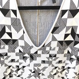 BCBG Max Azria Geometric Jacquard Dress